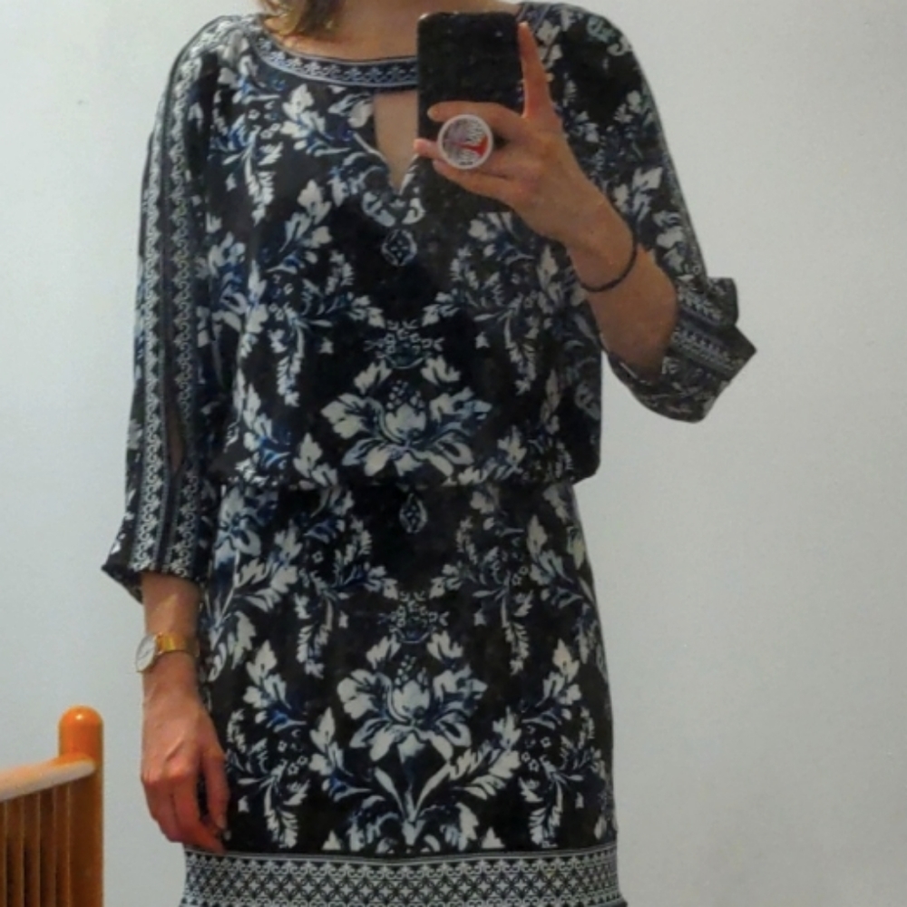 Blue floral dress
